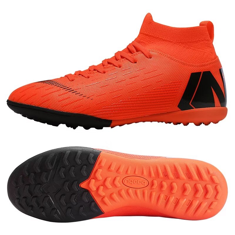 【 Advanced Football shoes 】 Orange nail Football shoes Match shoes Athletic shoes training shoes - fansmotif