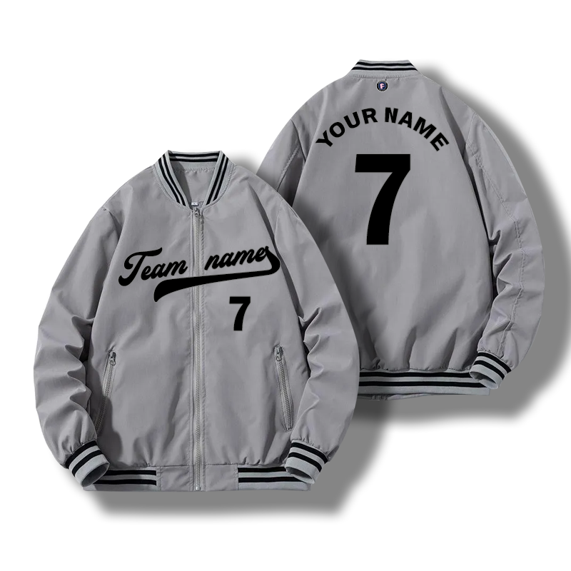【 Adult Jacket 】gray 20B Baseball Jacket Waterproof breathable high quality jacket - fansmotif