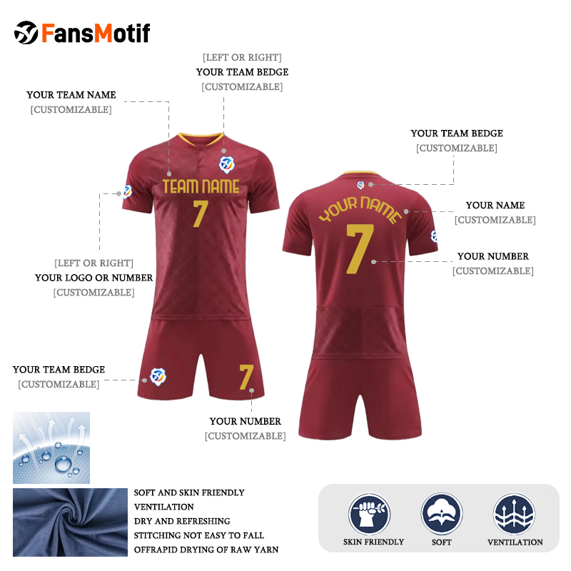 【 Senior jersey customization 】JR Customized full set of adult children's game sportswear - fansmotif